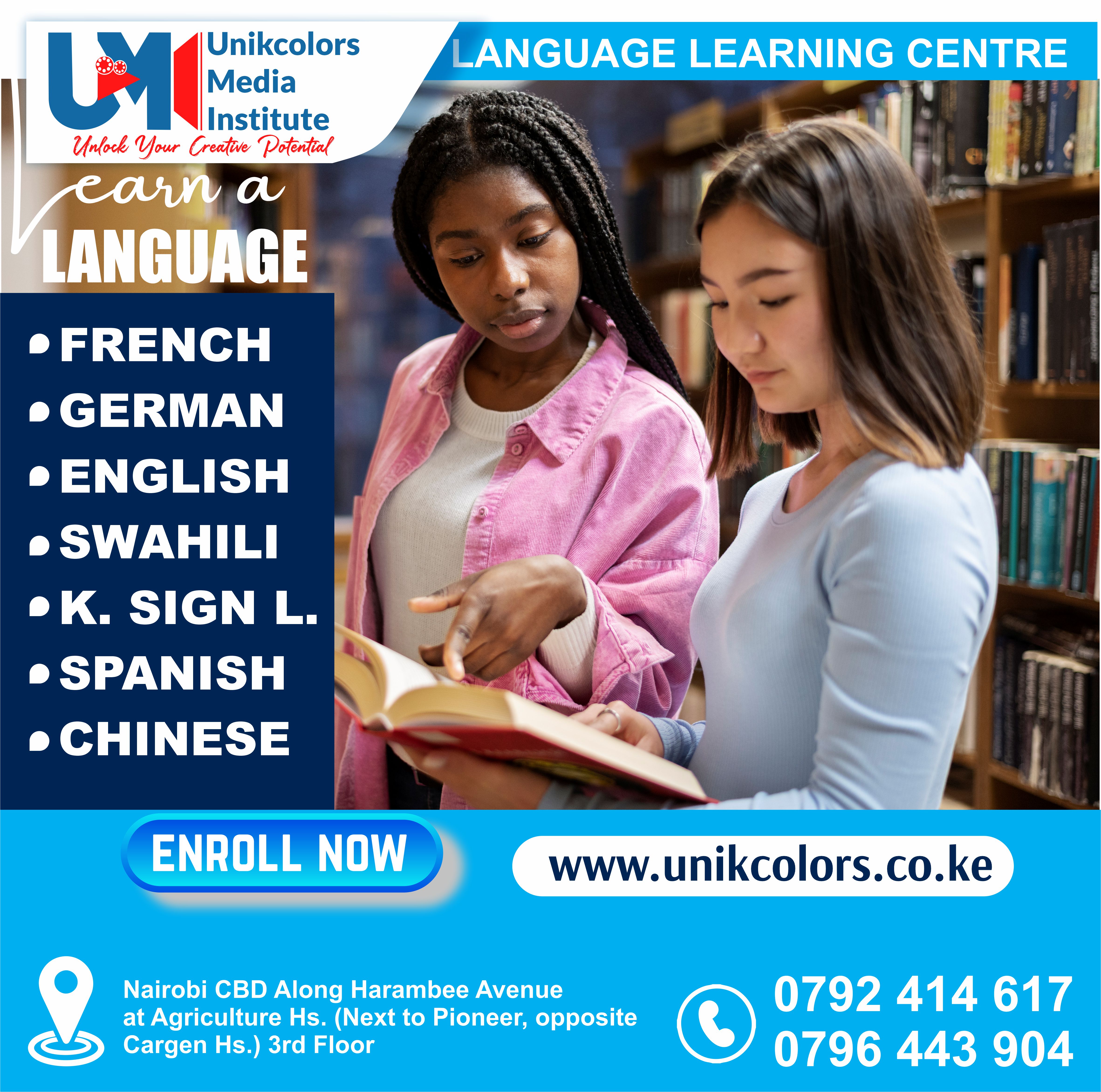 LANGUAGE TRAINING CENTRE - GERMAN | ENGLISH | FRENCH | CHINESE | SPANISH | SWAHILI | KENYA SIGN LANG